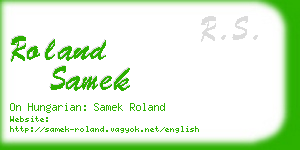 roland samek business card
